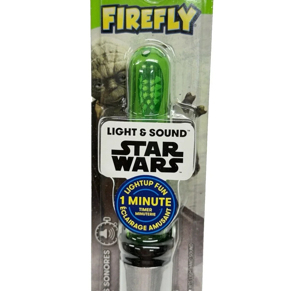 Firefly Kids Soft Toothbrush, Star Wars Lightsaber, Green Yoda Light & Sounds‎